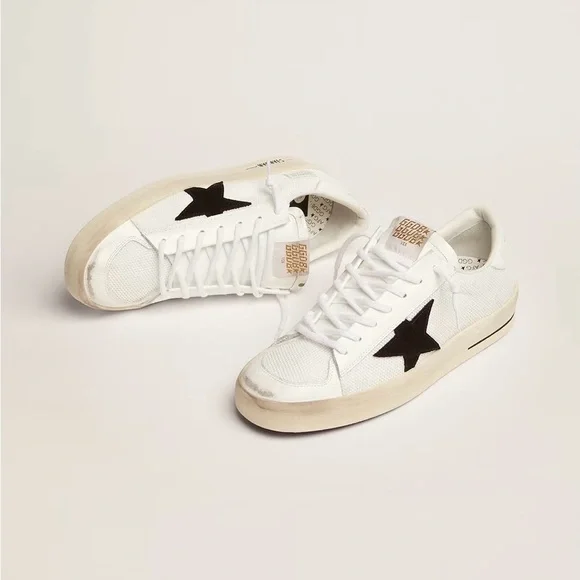 Golden Goose Shoes Mens Golden Goose Stardan In White Mesh